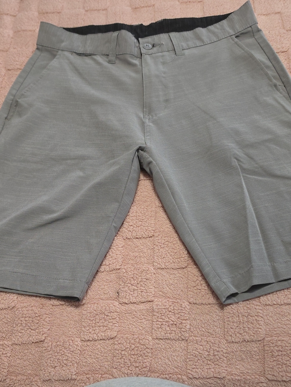 burnside Light Gray Flat-Front Men's Shorts